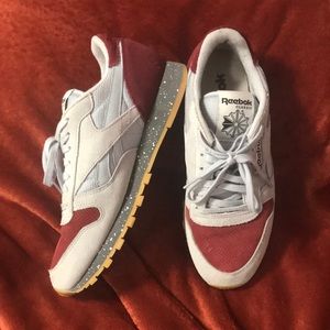 Grey/Merlot/Alloy Classic Reebok Sneakers